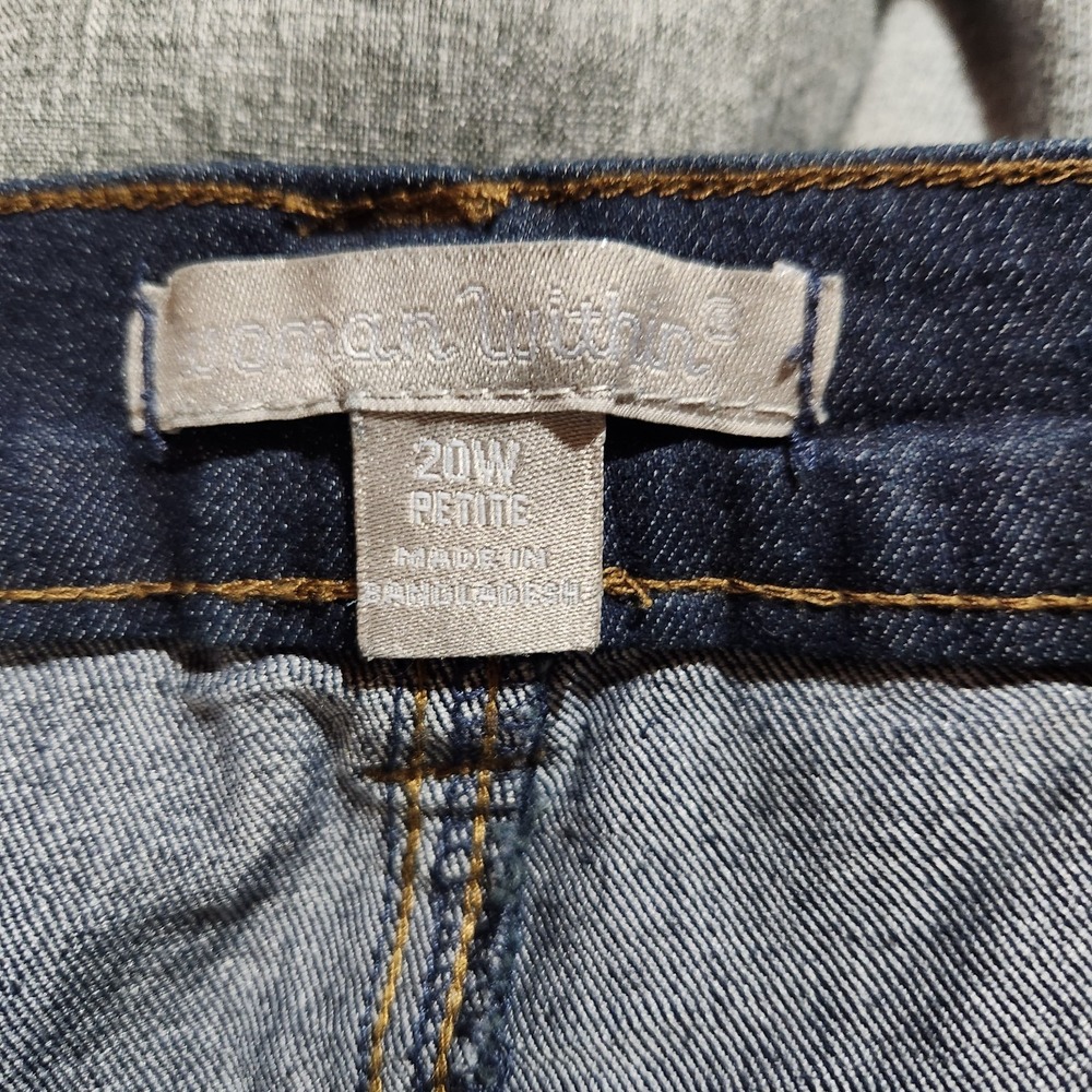 Woman Within Womens Blue Denim Jeans Size 20W Petite - Picture 5 of 5